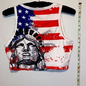 Lady liberty crop top